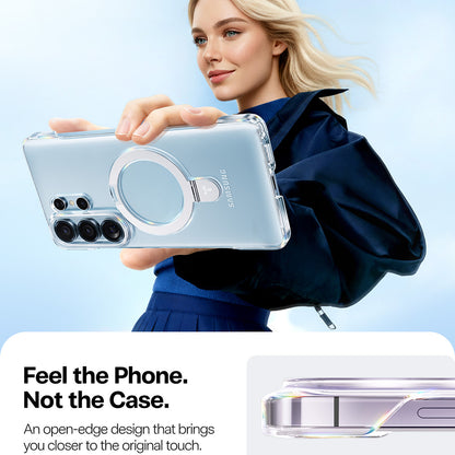 Pouzdro MagSafe pro Samsung Galaxy S26 Ultra, Torras, Ostand Slim, Průhledné