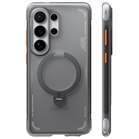 Pouzdro MagSafe pro Samsung Galaxy S26 Ultra, Torras, Ostand Spin Air, Šedé