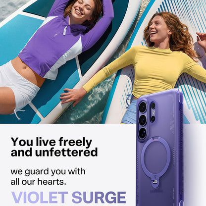 Pouzdro MagSafe pro Samsung Galaxy S26 Ultra, Torras, Ostand Spin Air, Mov