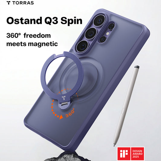 Pouzdro MagSafe pro Samsung Galaxy S26 Ultra, Torras, Ostand Spin, Mov