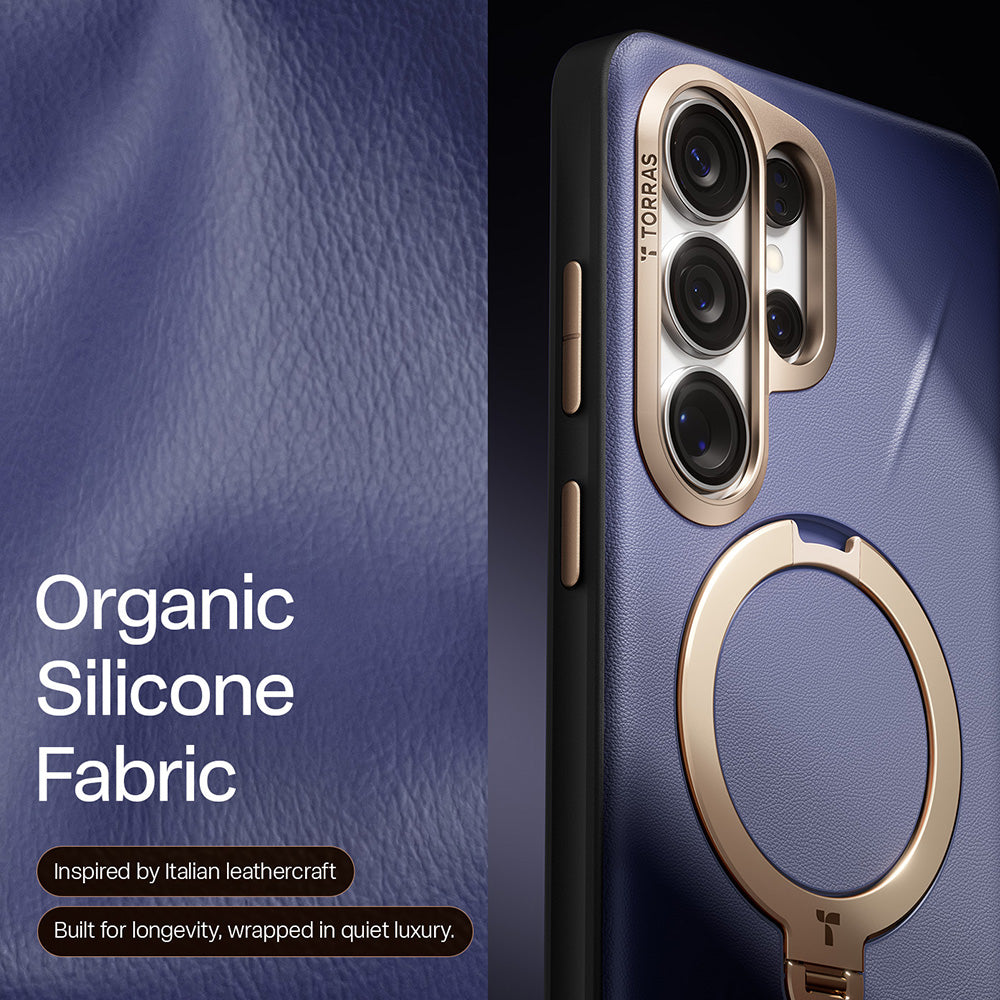 Pouzdro MagSafe pro Samsung Galaxy S26 Ultra, Torras, QPRO Leather, Fialové