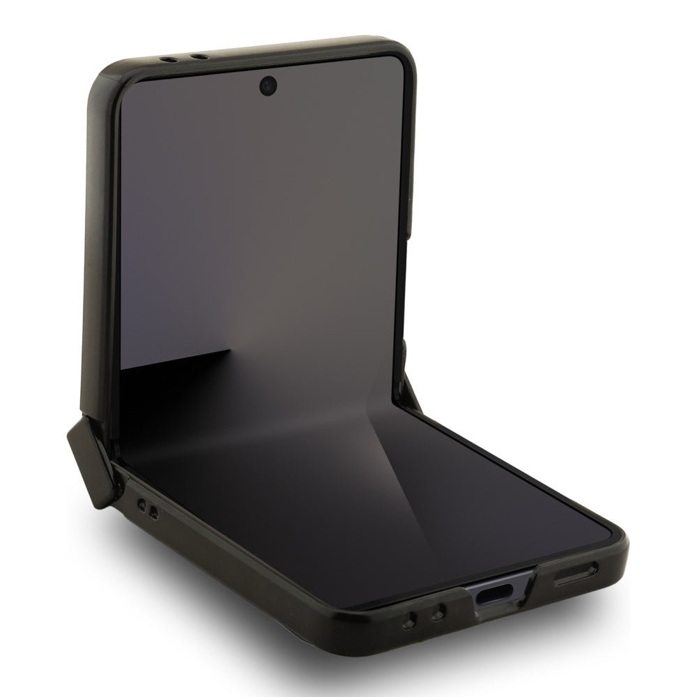 Pouzdro MagSafe pro Samsung Galaxy Z Flip7 F766, Karl Lagerfeld, Karl & Choupette Pins, Černá