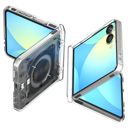 Pouzdro MagSafe pro Samsung Galaxy Z Flip7 F766, Spigen, Ultra Hybrid Pro Neo One, Transparentní ACS09560