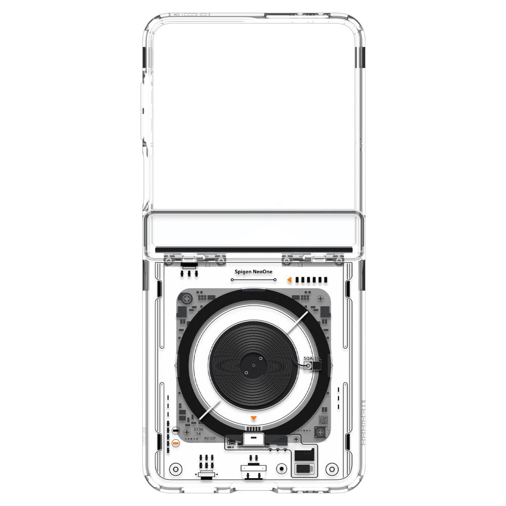 Pouzdro MagSafe pro Samsung Galaxy Z Flip7 F766, Spigen, Ultra Hybrid Pro Neo One, Transparentní ACS09560