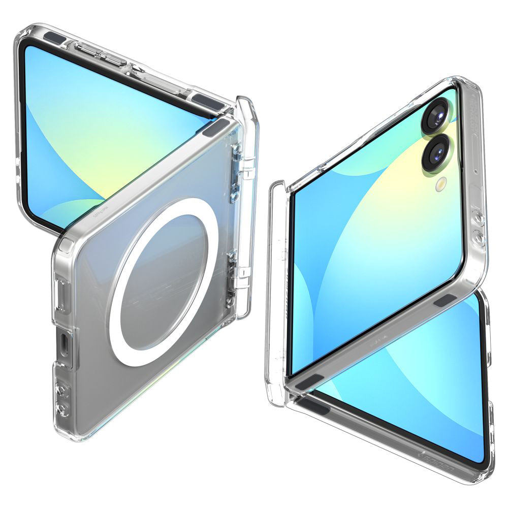 Pouzdro MagSafe pro Samsung Galaxy Z Flip7 F766, Spigen, Ultra Hybrid Pro, Transparentní ACS09559