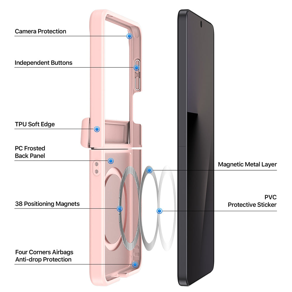 MagSafe pouzdro pro Samsung Galaxy Z Flip8 F776, DUX DUCIS, Yind, Černá