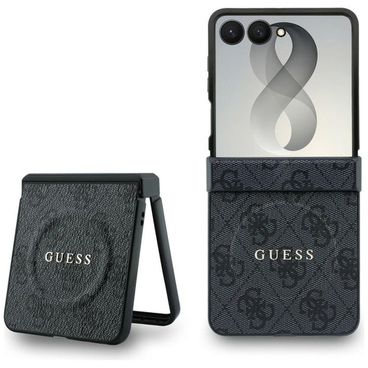 MagSafe pouzdro pro Samsung Galaxy Z Flip8 F776, Guess, 4G Leather Classic, černé