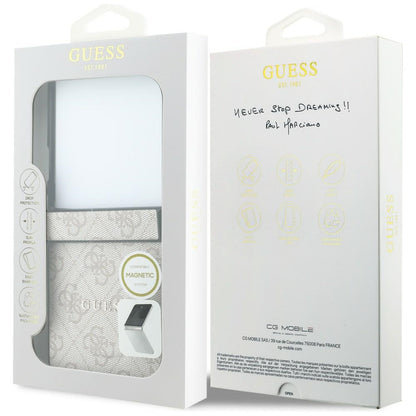 MagSafe pouzdro pro Samsung Galaxy Z Flip8 F776, Guess, 4G Leather Classic, Růžová
