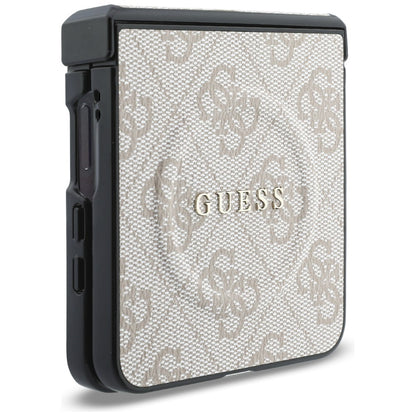 MagSafe pouzdro pro Samsung Galaxy Z Flip8 F776, Guess, 4G Leather Classic, Růžová