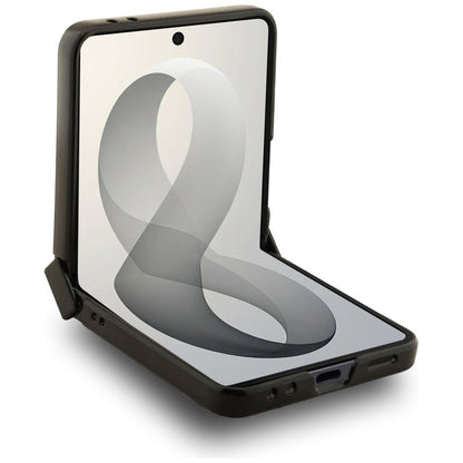 MagSafe pouzdro pro Samsung Galaxy Z Flip8 F776, Guess, Ring Stand Grained Classic Logo, Béžová