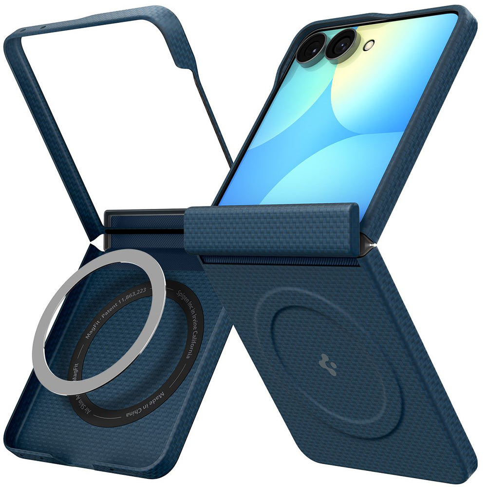 MagSafe pouzdro pro Samsung Galaxy Z Flip8 F776, Spigen, Air Skin, Tmavě modrá ACS11514