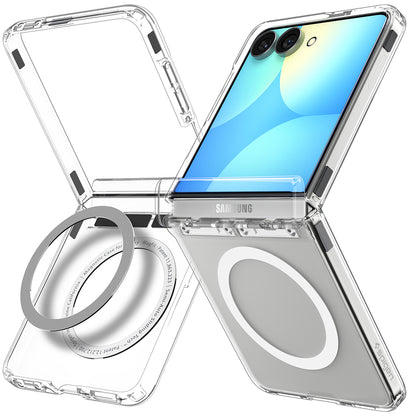 MagSafe pouzdro pro Samsung Galaxy Z Flip8 F776, Spigen, Ultra Hybrid Pro, Průhledná bílá ACS11524
