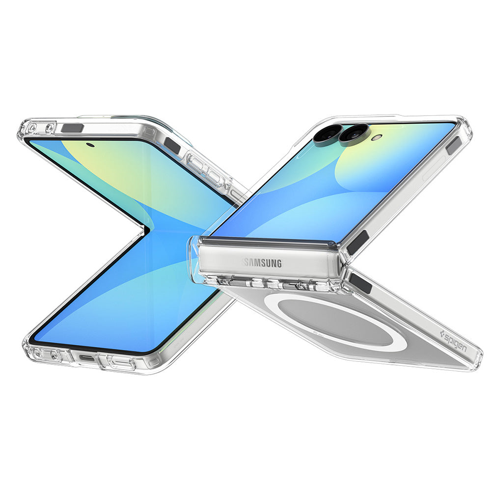 MagSafe pouzdro pro Samsung Galaxy Z Flip8 F776, Spigen, Ultra Hybrid Pro, Průhledná bílá ACS11524