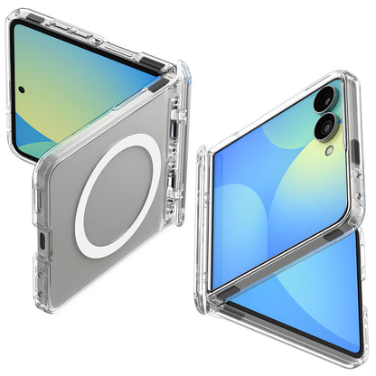 MagSafe pouzdro pro Samsung Galaxy Z Flip8 F776, Spigen, Ultra Hybrid Pro, Průhledná bílá ACS11524