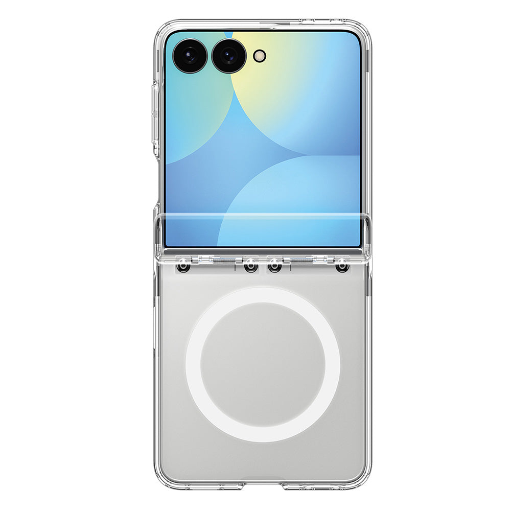 MagSafe pouzdro pro Samsung Galaxy Z Flip8 F776, Spigen, Ultra Hybrid Pro, Průhledná bílá ACS11524