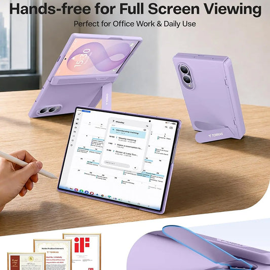 MagSafe pouzdro pro Samsung Galaxy Z Fold8 F971, Torras, Ostand L1 Guardian, Světle fialová