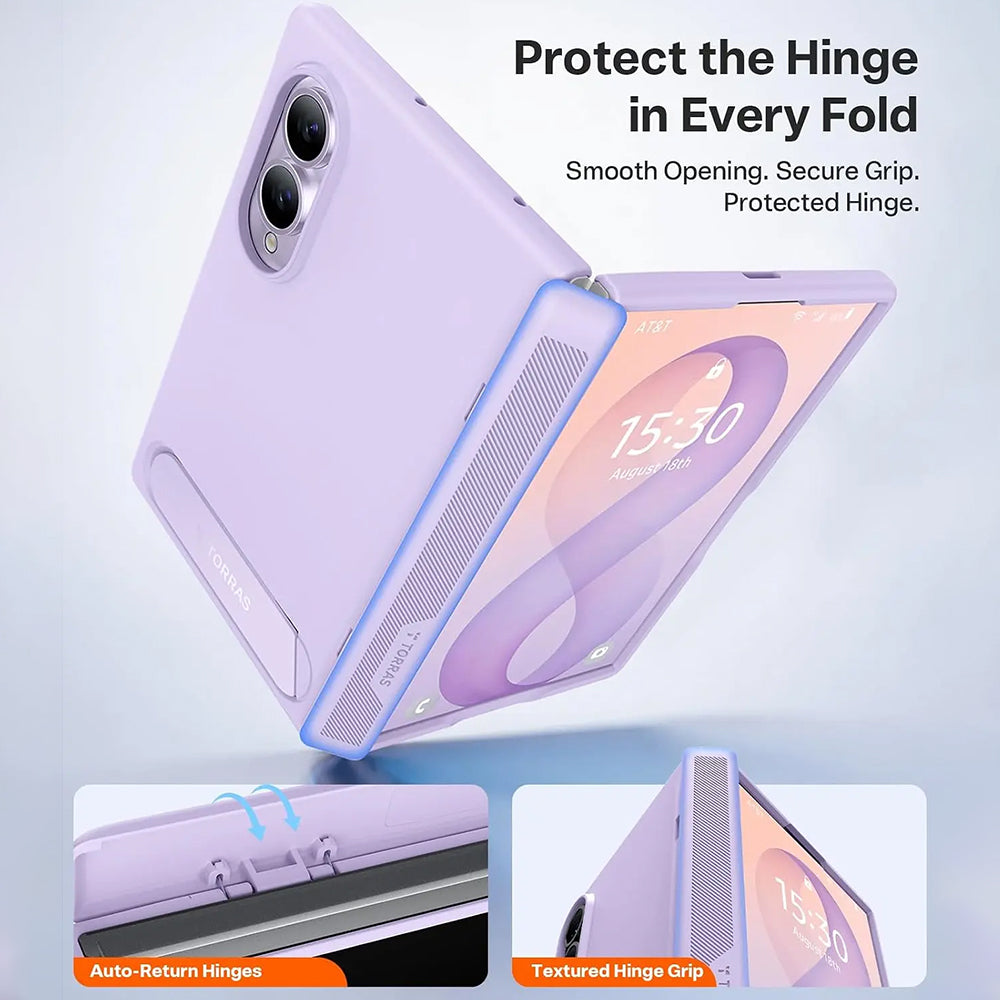 MagSafe pouzdro pro Samsung Galaxy Z Fold8 F971, Torras, Ostand L1 Guardian, Světle fialová