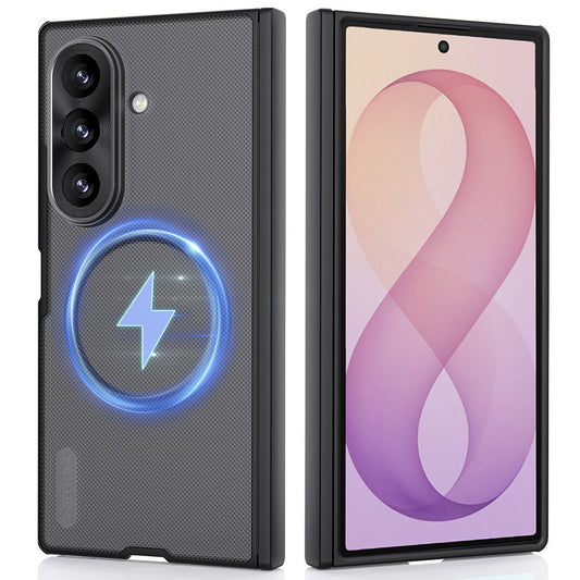 MagSafe Case for Samsung Galaxy Z Fold8 Ultra F976, Nillkin, Super Frosted Shield, Transparent Black