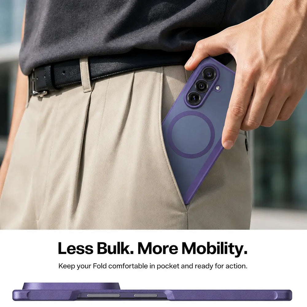 MagSafe Case for Samsung Galaxy Z Fold8 Ultra F976, Torras, Guardian, Dark Purple