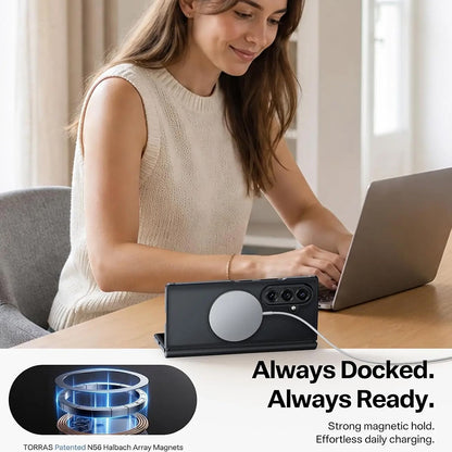 MagSafe pouzdro pro Samsung Galaxy Z Fold8 Ultra F976, Torras, Guardian, Černé