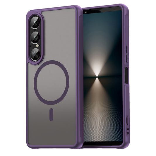 MagSafe pouzdro pro Sony Xperia 1 VII, Techsuit, HaloFrost II, fialové