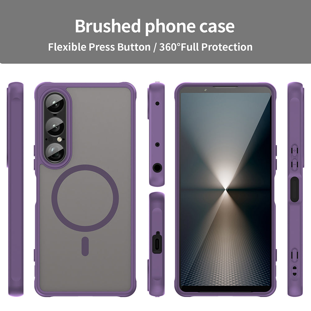 MagSafe pouzdro pro Sony Xperia 1 VII, Techsuit, HaloFrost II, fialové