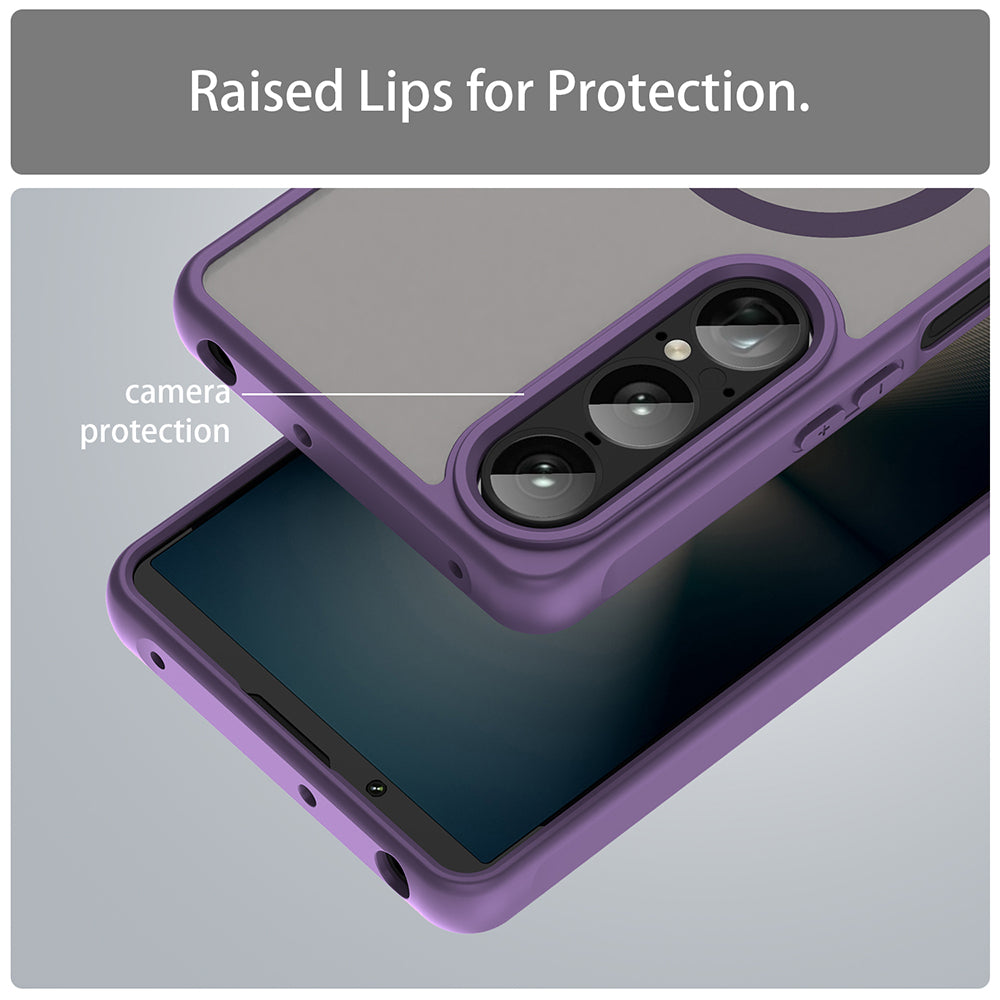 MagSafe pouzdro pro Sony Xperia 1 VII, Techsuit, HaloFrost II, fialové