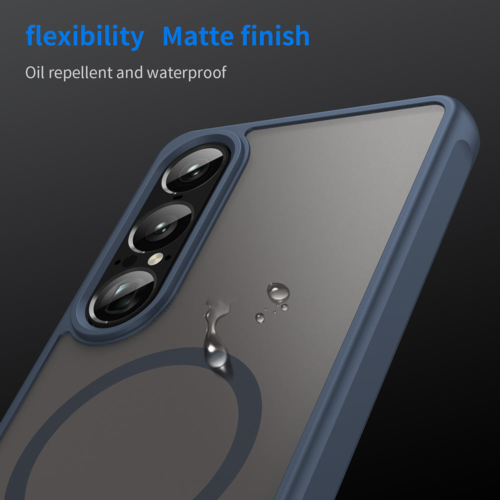 MagSafe pouzdro pro Sony Xperia 1 VIII, Techsuit, HaloFrost II, Tmavě modrá