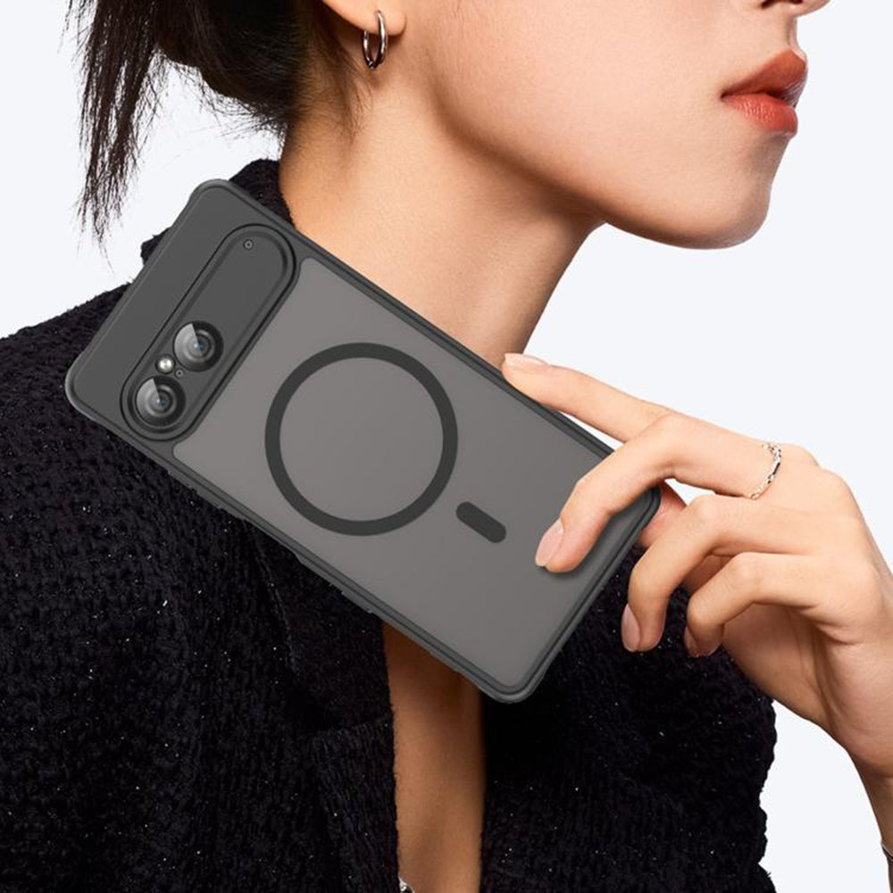 Pouzdro MagSafe pro Sony Xperia 10 VII, Techsuit, HaloFrost II, Černá.