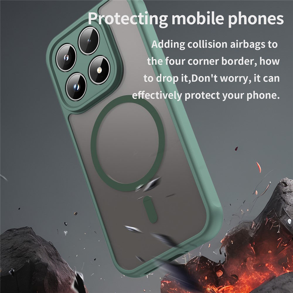 Pouzdro MagSafe pro Xiaomi 17, Techsuit, HaloFrost II, Zelená