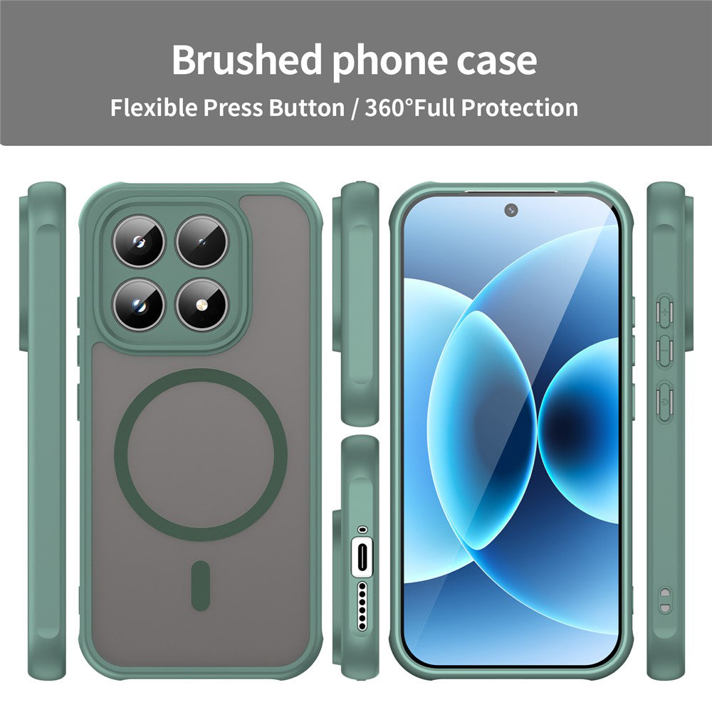 Pouzdro MagSafe pro Xiaomi 17, Techsuit, HaloFrost II, Zelená