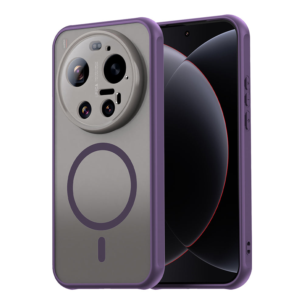 Pouzdro MagSafe pro Xiaomi 17 Ultra, Techsuit, HaloFrost II, Fialová