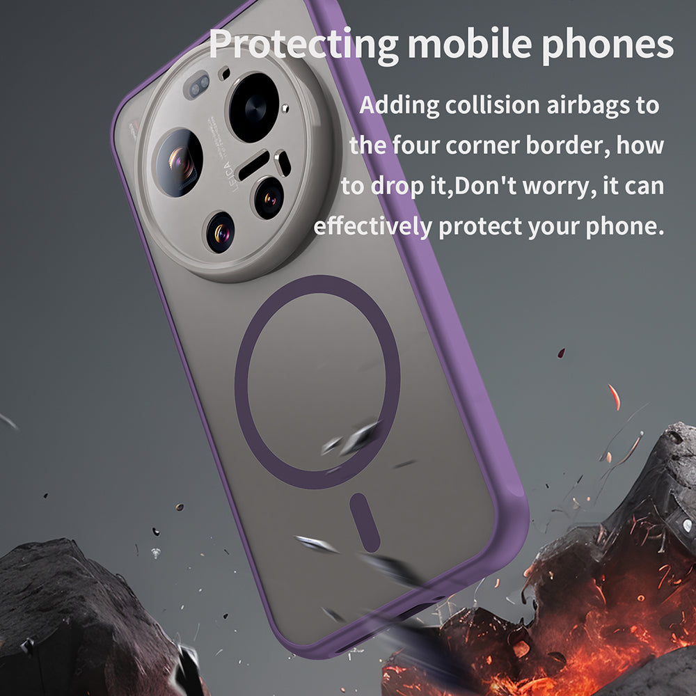 Pouzdro MagSafe pro Xiaomi 17 Ultra, Techsuit, HaloFrost II, Fialová