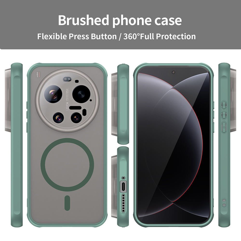Pouzdro MagSafe pro Xiaomi 17 Ultra, Techsuit, HaloFrost II, Zelená