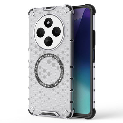 MagSafe Case for Xiaomi Poco C75 / Redmi 14C, Techsuit, HoneyComb Shield, White
