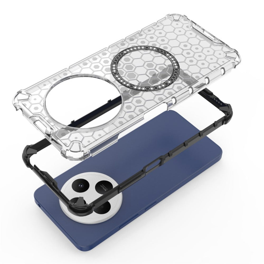 MagSafe pouzdro pro Xiaomi Poco C75 / Redmi 14C, Techsuit, HoneyComb Shield, černé