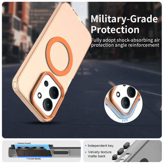 MagSafe pouzdro pro Xiaomi Poco C85 4G / Redmi 15C 5G / 15C 4G, Techsuit, CandyCase, Oranžové