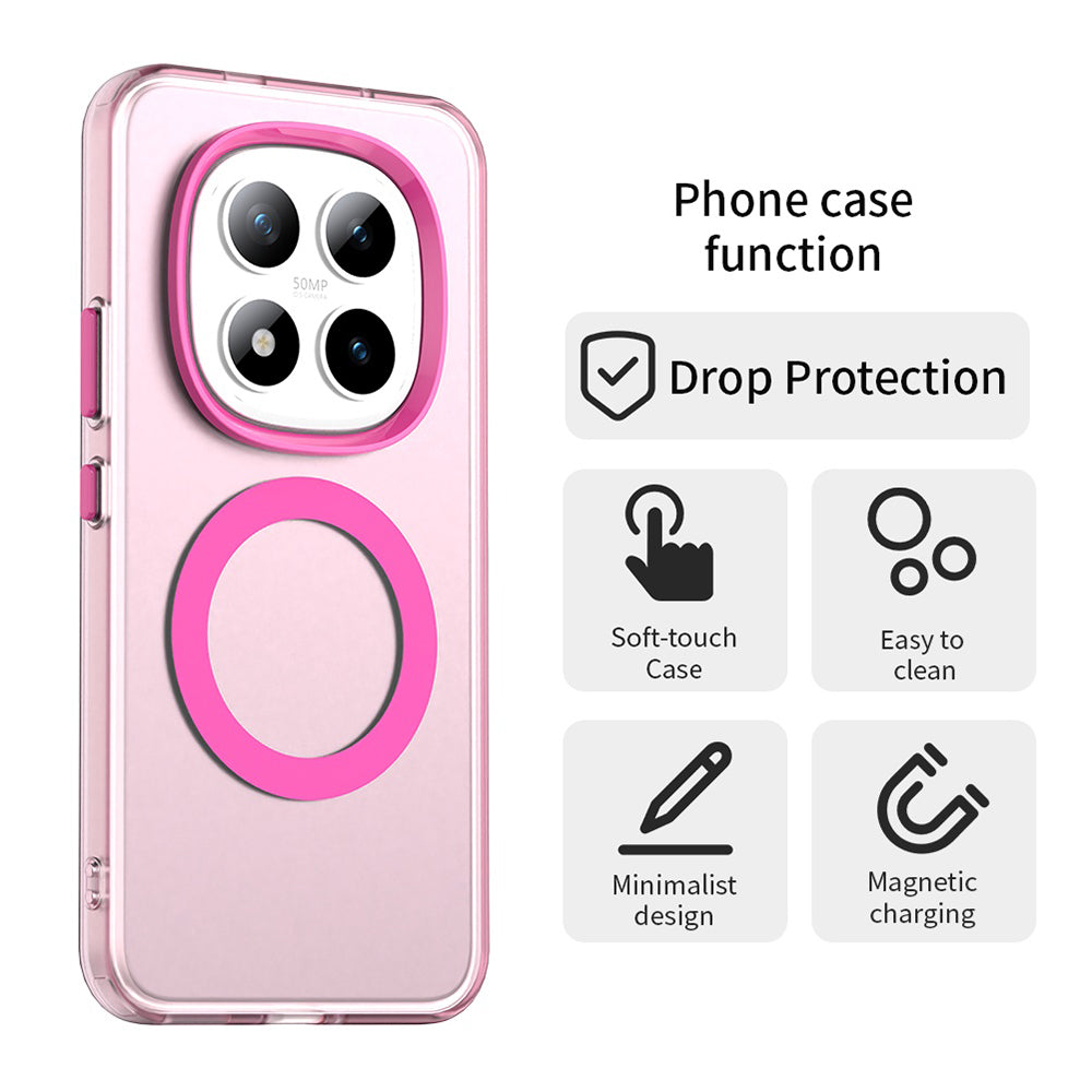 Pouzdro MagSafe pro Xiaomi Poco M8 Pro / Redmi Note 15 Pro+ 5G, Techsuit, CandyCase, Růžová