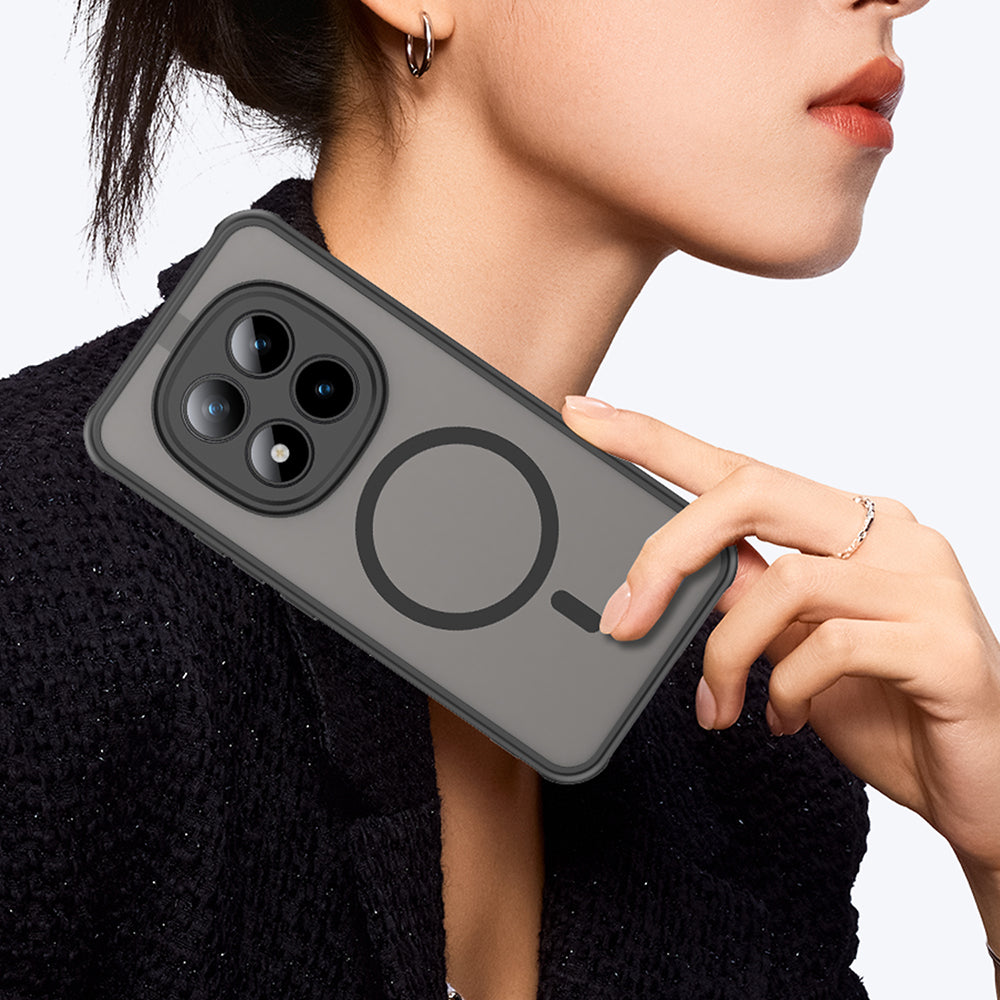 Pouzdro MagSafe pro Xiaomi Poco M8 Pro / Redmi Note 15 Pro+ 5G, Techsuit, HaloFrost II, Černá