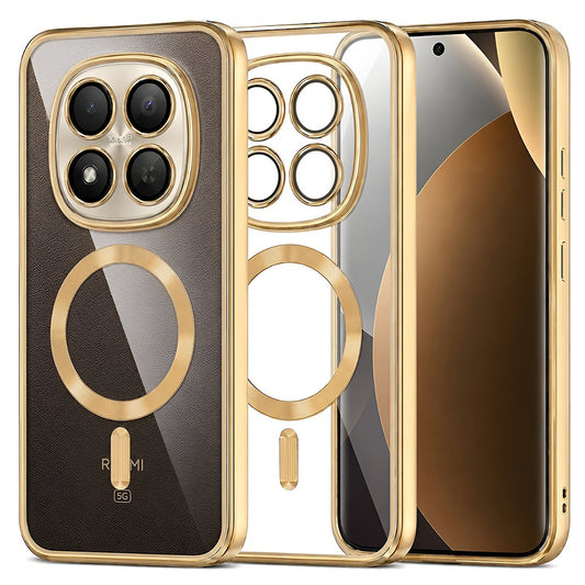MagSafe pouzdro pro Xiaomi Poco M8 Pro / Redmi Note 15 Pro+ 5G, Techsuit, Luxury Crystal, Zlaté