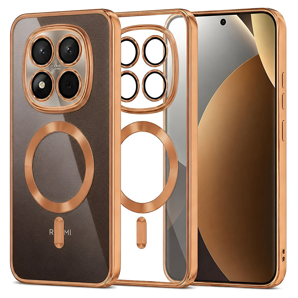 MagSafe pouzdro pro Xiaomi Poco M8 Pro / Redmi Note 15 Pro+ 5G, Techsuit, Luxury Crystal, Oranžové