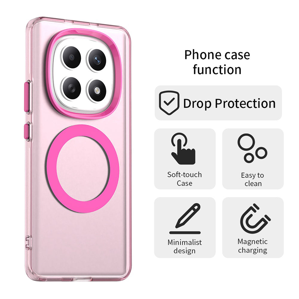 Pouzdro MagSafe pro Xiaomi Poco M8 / Redmi Note 15 5G / Note 15 4G, Techsuit, CandyCase, Růžové