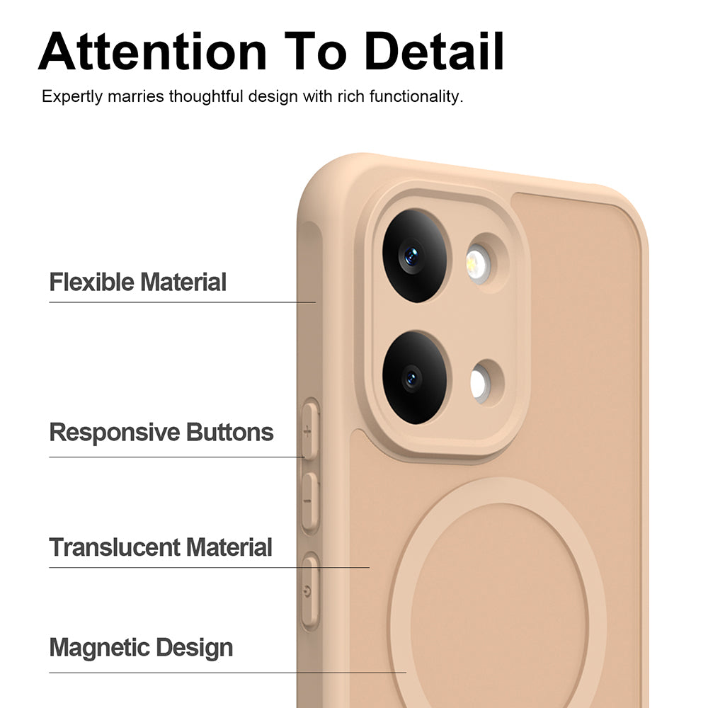 MagSafe Case for Xiaomi Poco X8 Pro Max, Techsuit, HaloFrost II, Gold