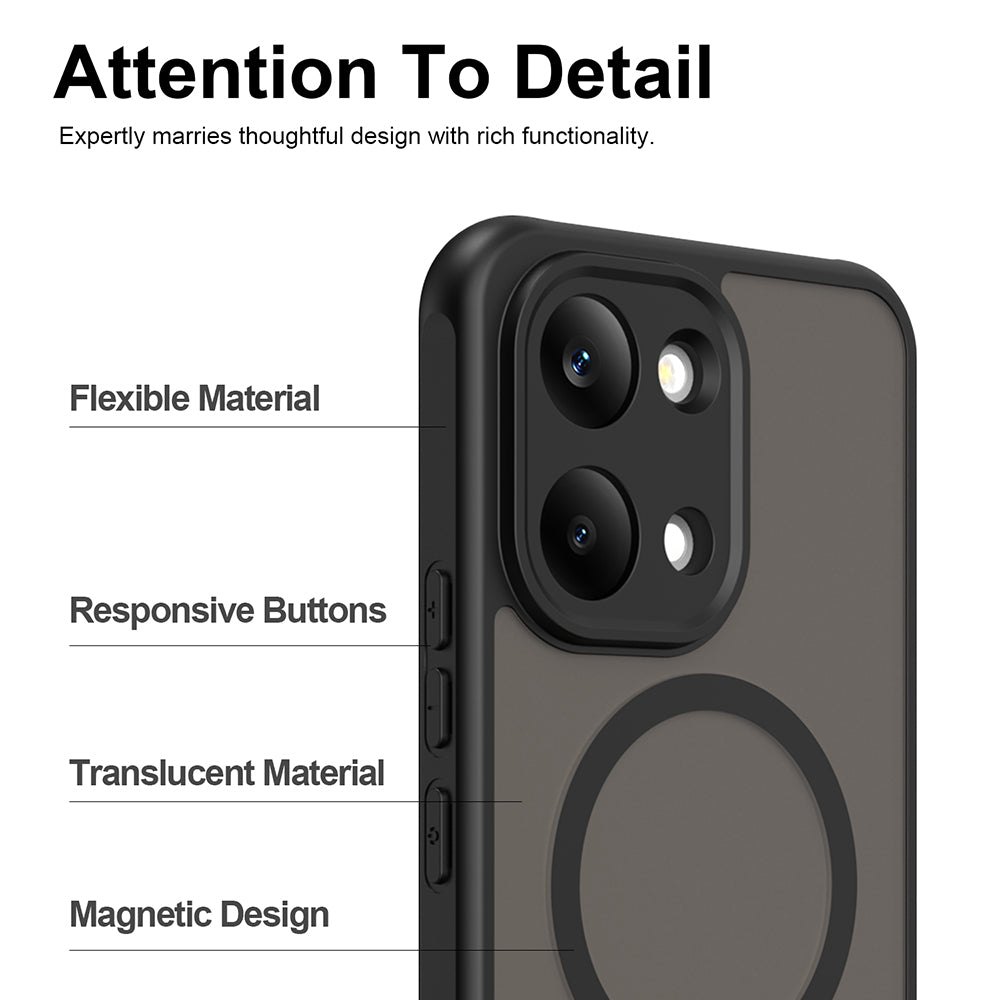 MagSafe pouzdro pro Xiaomi Poco X8 Pro Max, Techsuit, HaloFrost II, Černá