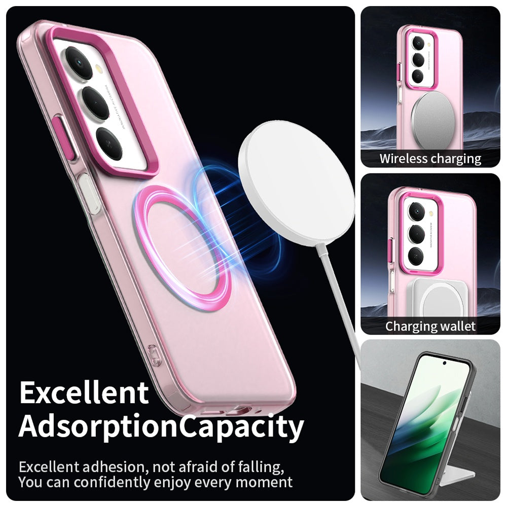 Pouzdro MagSafe pro Xiaomi Redmi 15 5G / 15 4G, Techsuit, CandyCase, Růžová