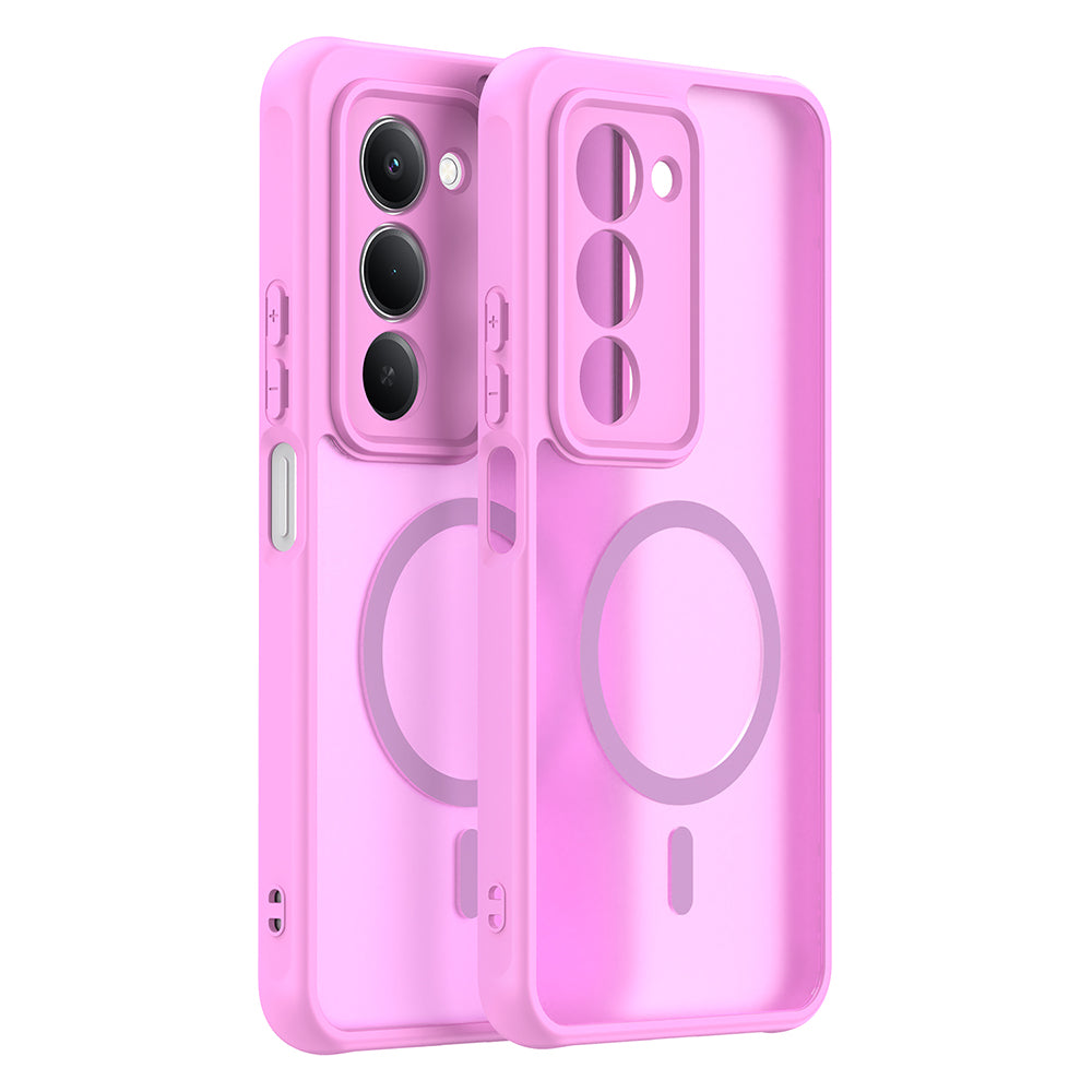 Pouzdro MagSafe pro Xiaomi Redmi 15 5G / 15 4G, Techsuit, HaloFrost II, Růžové