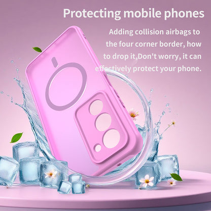 Pouzdro MagSafe pro Xiaomi Redmi 15 5G / 15 4G, Techsuit, HaloFrost II, Růžové