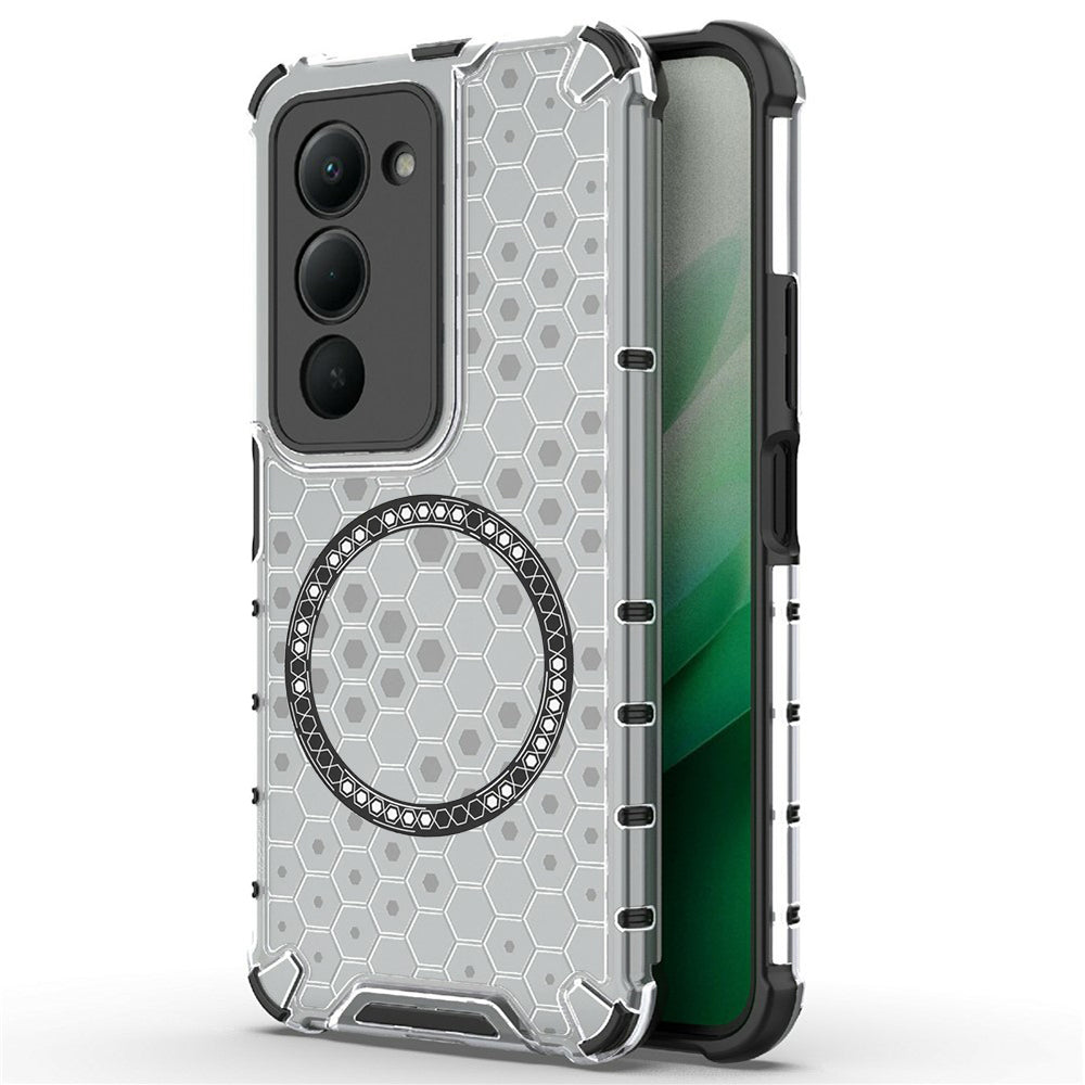 Pouzdro MagSafe pro Xiaomi Redmi 15 5G / 15 4G, Techsuit, HoneyComb Shield, Bílá