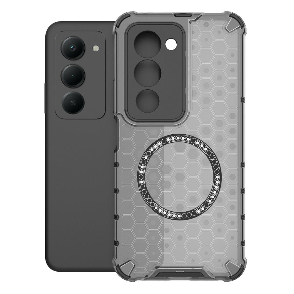 Pouzdro MagSafe pro Xiaomi Redmi 15 5G / 15 4G, Techsuit, HoneyComb Shield, Černá