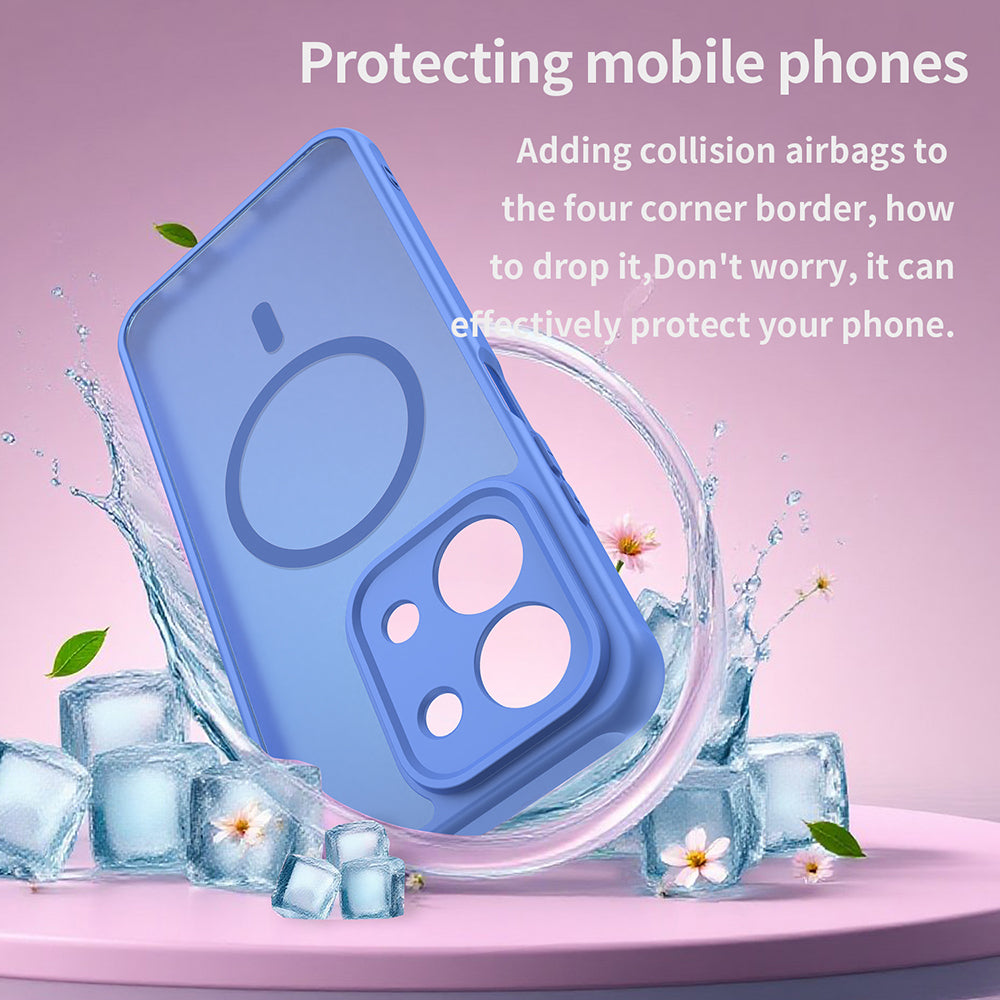 Pouzdro MagSafe pro Xiaomi Redmi 15C 5G / 15C 4G, Techsuit, HaloFrost II, Modrá